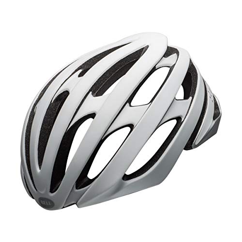 BELL Stratus Casco de Carretera, Unisex, Mate/Blanco Brillante/Plateado, L 58-62cm