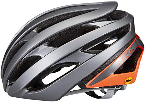 BELL Stratus MIPS Casco de Bicicleta Road, Unisex Adulto, Gris Mate y Rojo, S | 52-56cm