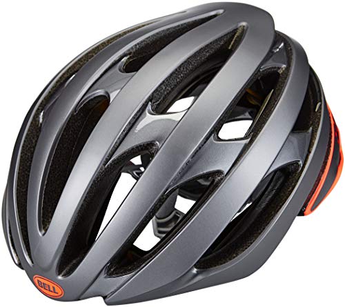 BELL Stratus MIPS Casco de Bicicleta Road, Unisex Adulto, Gris Mate y Rojo, S | 52-56cm