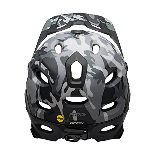 BELL Super Dh MIPS Casco de Bicicleta de montaña, Unisex Adulto, Camuflaje Mate y Negro Brillante, L | 58-62cm