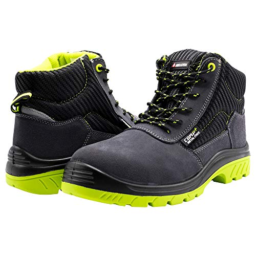 Bellota 7230942S1P Bota de Seguridad, Negro, Verde, 42 EU