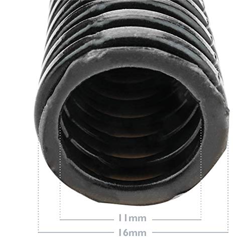 BeMatik - Tubo corrugado interior para cables M-16 11mm 10m coarrugado (AE061), Negro