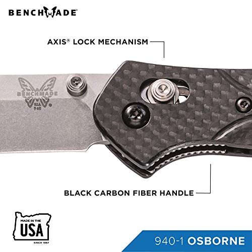 Benchmade 940-1 Osborne Axis Carbon - Navaja de acero con hoja S90V