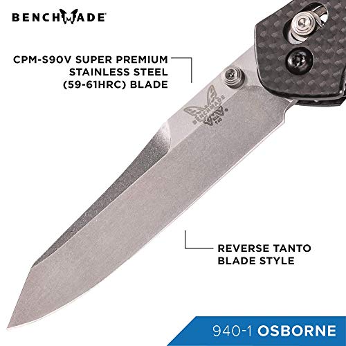 Benchmade 940-1 Osborne Axis Carbon - Navaja de acero con hoja S90V