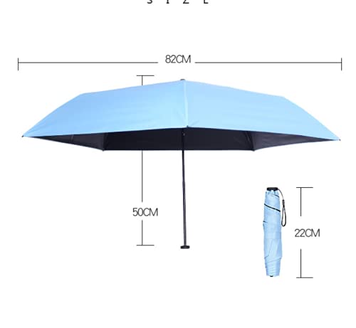 BESPD Fibra De Carbono Ultra-Ligero Paraguas Negro Pegamento Sun Paraguas Sun - Agua Portátil Portátil Umtra Luz Paraguas,Negro