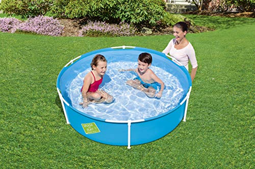 BESTWAY 56283 - Piscina Desmontable Tubular Infantil Mi Primera Piscina 152x38 cm 580 Litros con Válvula de drenaje Marcos Anticorrosión y Parche de Reparación