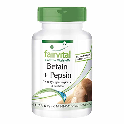 Betaína con Pepsina - Dosis elevada - 90 Comprimidos - Calidad Alemana