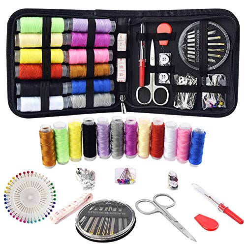 BEYAOBN Kit de Costura，112 piezas Accesorios de costura premium,Set de Costura Portátil Basico Kit Coser Profesional para Sastre,Familia,Principiante,Hogar,Viajes