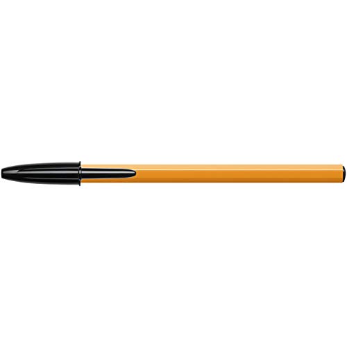 BIC 8099231 - Paquete de 20 bolígrafos de tinta negra, naranja