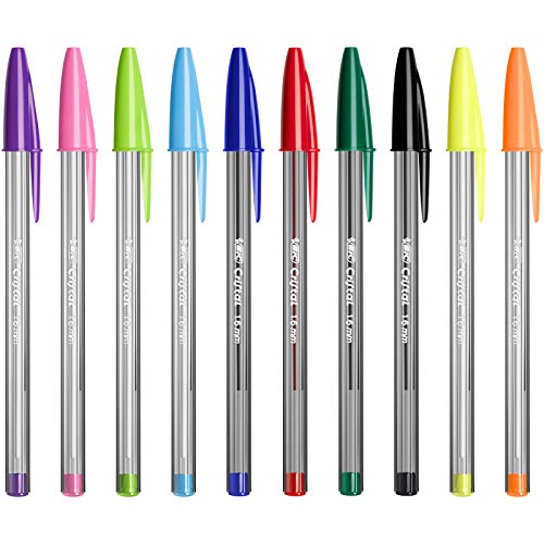 BIC Cristal Multicolor - Caja de 20 bolígrafos, colores fashion y regulares