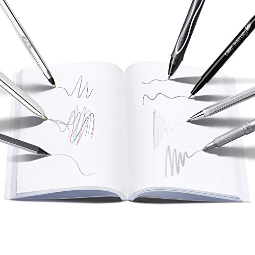 BIC Silver Line - Set 1 cuaderno/3 bolígrafos/1 bolígrafo de gel/1 roller/1 marcador permanente/1 portaminas