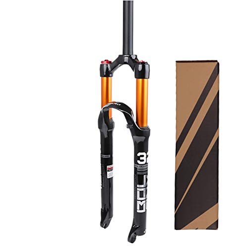 Bicicleta MTB Horquilla Suspensión 26/27,5/29 Pulgadas, Tubo Recto 1-1/8" Amortiguador Montaña Horquillas Aire Viaje 120mm (Color : C, Size : 26 Inches)