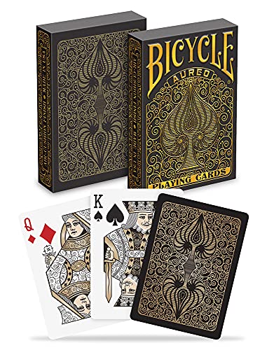 Bicycle Aureo Black Baraja de Cartas para coleccionistas, Magia y cardistry (10025154)