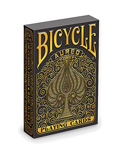 Bicycle Aureo Black Baraja de Cartas para coleccionistas, Magia y cardistry (10025154)