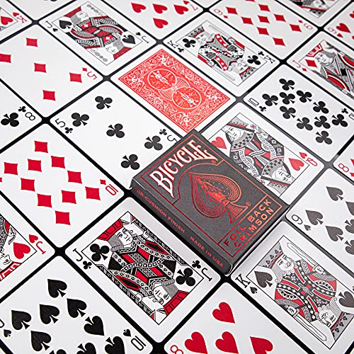 Bicycle Crimson (Red) Metal Luxe Playing Card Deck - Version 2