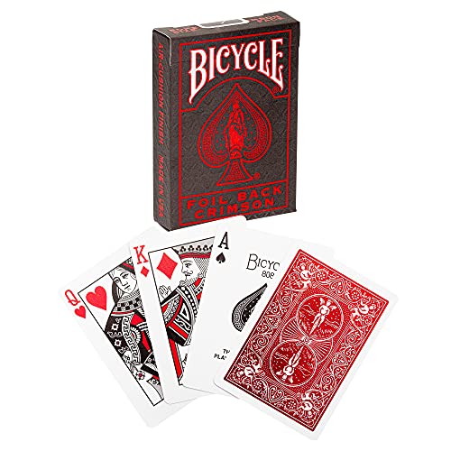 Bicycle Crimson (Red) Metal Luxe Playing Card Deck - Version 2