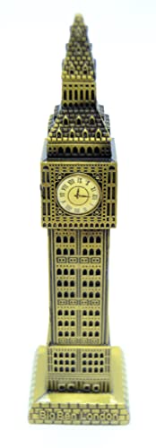 (BIGBEN Big Ben) Gran Ben, 18cm Metal, Londres, Inglaterra Punto de Referencia Escultura decoración Ornamento casa Estilo clásico Edificio Retro, Plaza de Trafalgar, parlamento