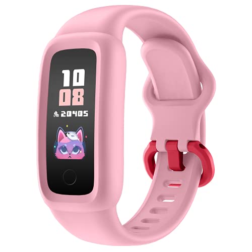 BIGGERFIVE Vigor 2 Pulsera Actividad Inteligente Reloj Inteligente para Niños Niñas 5-12 Años,, Impermeable IP68 Deportivo Smartwatch con Podómetro Pulsómetros Monitor de Sueño Contador de Caloría