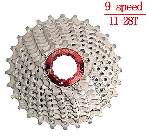 BIKECO 8-9-10-11 Velocidad Cassette 11-25T 11-28T 11-32T 11-36T Relación Ancha Cassette Piñones de Bicicleta de Carretera Bicicleta de Carretera Rueda Libre (9 velocidades 11-28T)