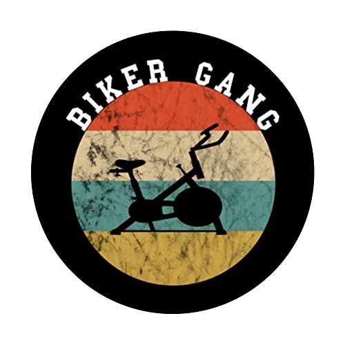 Biker Gang Spinning Class Team Squad Vintage Retro Puesta de sol PopSockets PopGrip Intercambiable