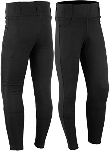 Bikers Gear Australia Leggings Protectores de Motocicleta con Forro Kevlar para Mujer, con Armadura CE extraíble, Color Negro, Talla 8