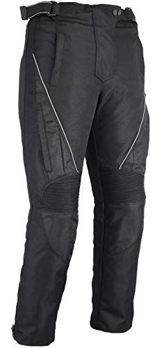 Bikers Gear Australia Pantalones de Motocicleta Impermeables para Mujer, Color Negro con ventilación extraíble Forro térmico y CE1621-1 Armour UK14R L/R