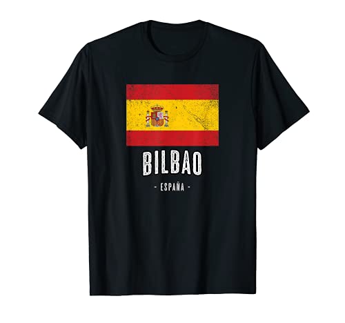Bilbao España | Souvenir Linda Ciudad - Bandera Española - Camiseta