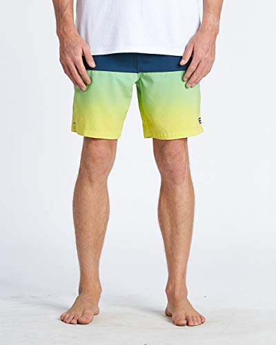 BILLABONG - Fifty50 Laybacks 17" Bañador de Surf de pantalón con Cintura elástica, Citrus, S