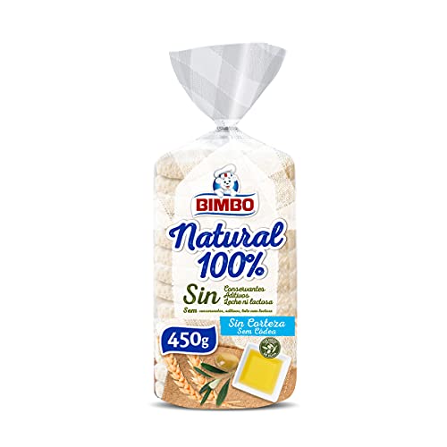 Bimbo - Natural 100% Pan sin Corteza 450g, 16 Rebanadas