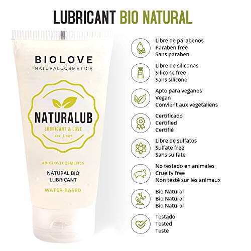 Biolove Naturalub Gel Lubricante sexual waterbased 100% natural sin parabenos, sulfatos ni siliconas