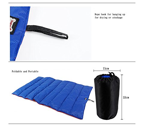 Black Manba Potable al Aire Libre Manta Impermeable para Mascotas Alfombra Plegable para Mascotas Al Aire Libre Suave Gato/Almohadilla de Cama para Perros Cojín 104 * 68cm Pet