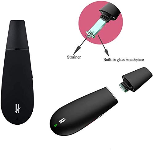 BLK vaporizador de hierba seca con mayor cámara de cerámica portátil e-cigarrillo kits de hierbas secas - Sin nicotina / sin líquido