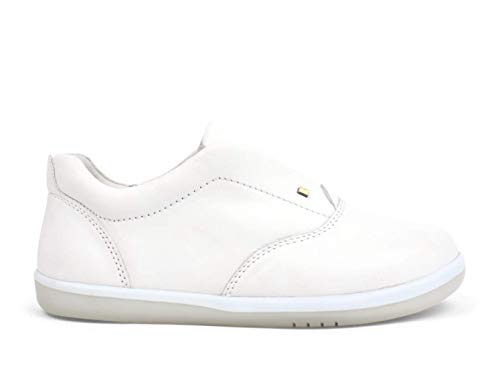 Bobux Kid+ Duke Shoes_Expertos Caminantes - Una Zapatilla Deportiva de Piel de Suela Flexible y Resistente. (White, Numeric_30)