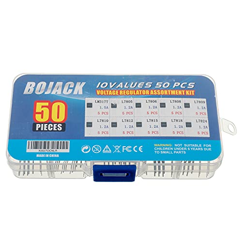 BOJACK BJ-VR10 Reguladores de voltaje de alta corriente positivos con 10 valores, 50 piezas