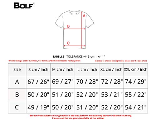 BOLF Hombre Camiseta de Manga Corta Escote Redondo Camuflaje T-Shirt Crew Neck Entrenamiento Deporte Estilo Diario S807 Rojo M [3C3]