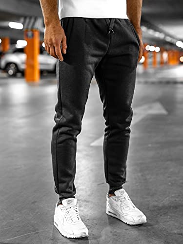 BOLF Hombre Pantalón Deportivo Pantalones De Chándal Jogger Pantalones Holgados de Deporte Running Entrenamiento Fitness Jogging Slim fit Estilo Urbano XW01 Negro M [6F6]