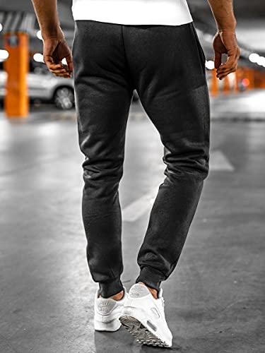 BOLF Hombre Pantalón Deportivo Pantalones De Chándal Jogger Pantalones Holgados de Deporte Running Entrenamiento Fitness Jogging Slim fit Estilo Urbano XW01 Negro M [6F6]