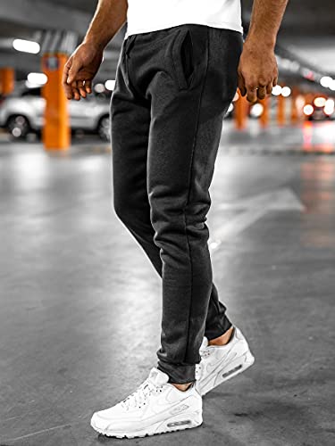 BOLF Hombre Pantalón Deportivo Pantalones De Chándal Jogger Pantalones Holgados de Deporte Running Entrenamiento Fitness Jogging Slim fit Estilo Urbano XW01 Negro M [6F6]