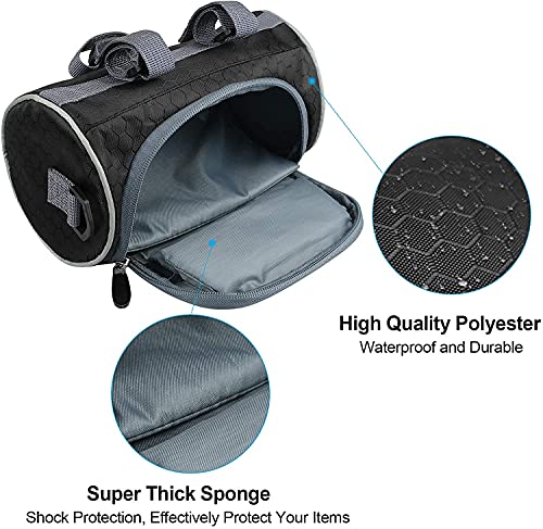 Bolsa para manillar de bicicleta, resistente al agua, gran capacidad, con smartphone, pantalla táctil, accesorio para bicicleta, ideal para navegación.