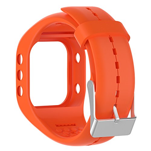 BoLuo Correa para Polar A300, Bandas Correa Repuesto,Correas de Reloj, Silicona Reloj Recambio Ajustable Brazalete Correa Repuesto Strap Wristband para Polar A300 Watch Accessories (naranja)