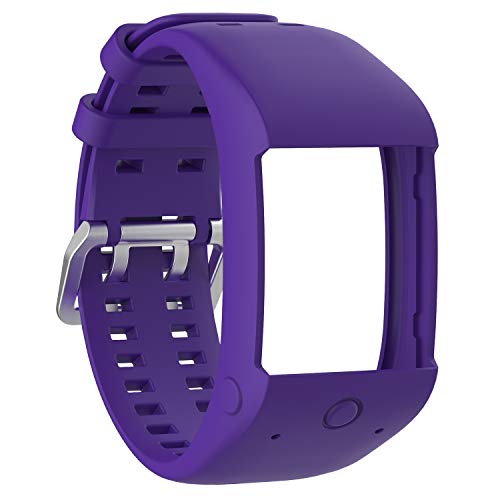 BoLuo Correa para Polar M600, Bandas Correa Repuesto,Correas de Reloj, Silicona Reloj Recambio Ajustable Brazalete Correa Repuesto Strap Wristband para Polar M600 GPS Watch Accessories (púrpura)