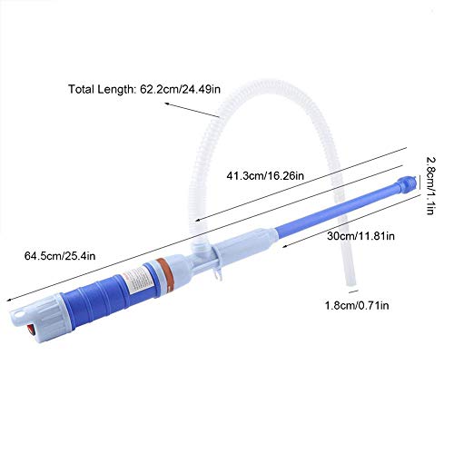 Bomba de agua operada a batería Bomba de agua Bomba de transferencia de líquido Bomba de combustible portátil con sifón eléctrico Bomba de combustible Gasolina Diesel Fluido Bomba de aceite Azul