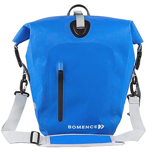 Bomence Alforja para bicicleta 100% impermeable, bolsa para sillín de bicicleta, bolsa para portaequipajes, grande, mate, 25 L, individual