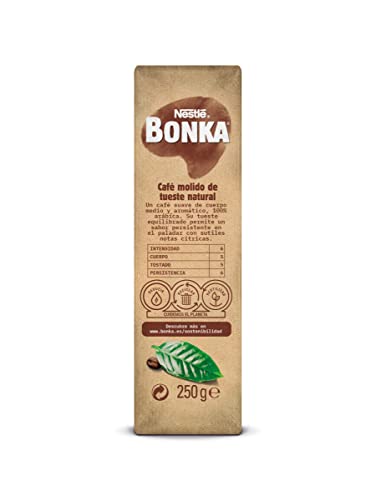 Bonka Café Tostado Molido Puro Colombia, 250 g - 8 Paquetes