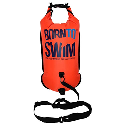 BornToSwim® - Mochila unisex impermeable para nadadores y triatletas Swimrun con logo Born To Swim (35 x 70 cm, bolsa seca)