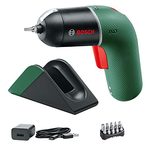 Bosch atornillador a batería IXO Set con estación de carga, 6.ªgeneración,verde,CONTROL DE VELOCIDAD variable,recargable con la estación de carga y el cable micro-USB incluidos,en caja