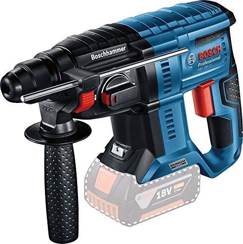 Bosch Professional 18V System GBH 18V-21 - Martillo perforador combinado a batería (2,0 J, Ø máx. hormigón 21 mm, SDS plus, sin batería, en L-BOXX)