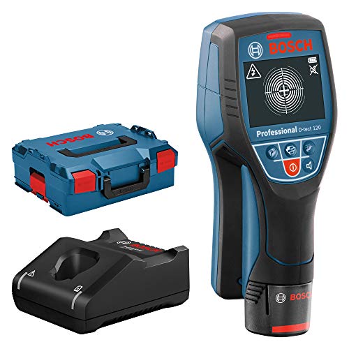 Bosch Professional Sistema 12V Detector de pared D-tect 120 (1 batería 12V + cargador, profundidad máx. 120 mm, en L-BOXX)