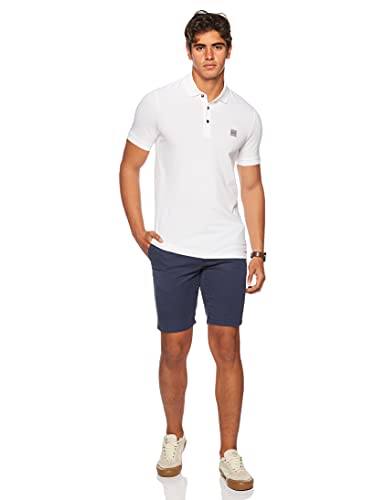 BOSS Casual Passenger 10193126 01, Polo Hombre, Blanco (White 100), Large, Slim Fit