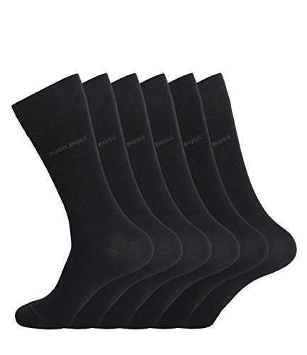 BOSS Hugo Hombre Calcetines Medias Negocios Todo Terreno Rs Sp 50274157 6 Pares - Negro, 43/46 EUR